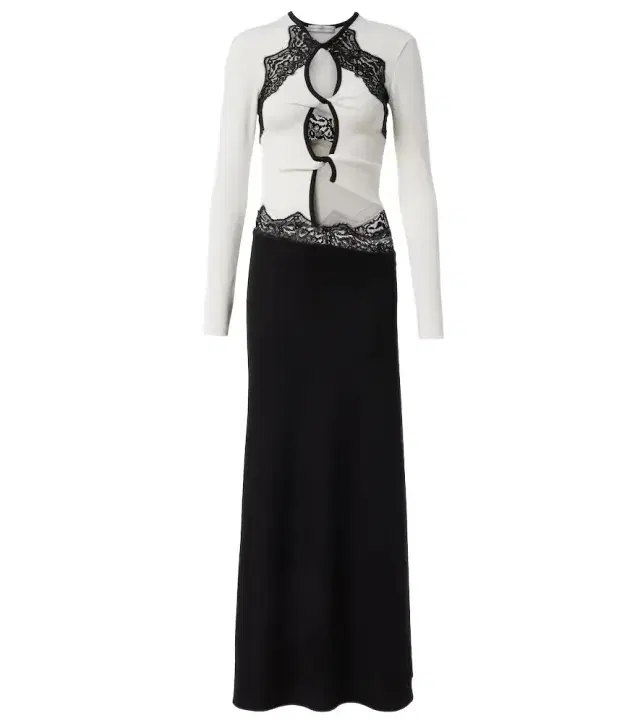 Christopher Esber Lace-trimmed cutout maxi dress