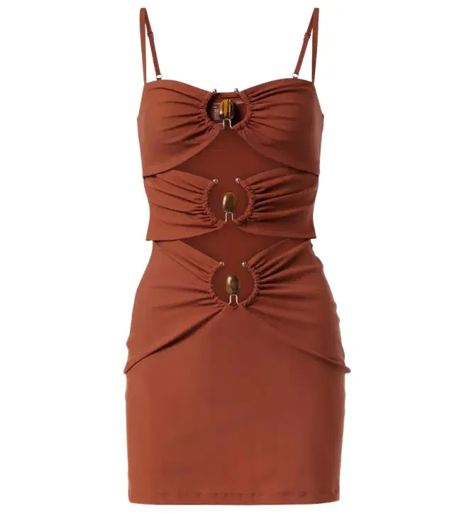 Christopher Esber Pierced Orbit cutout jersey minidress