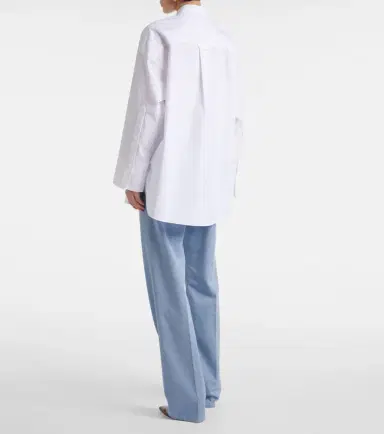 Dorothee Schumacher Floral-appliqué cotton-blend poplin shirt | Thumbnail 3