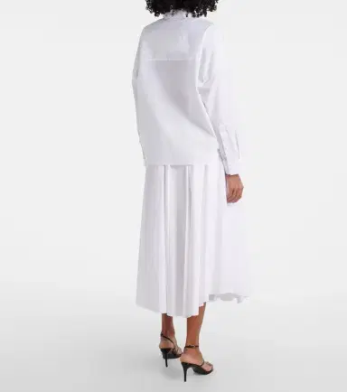 Dorothee Schumacher Lace-trimmed cotton-blend poplin blouse | Thumbnail 2