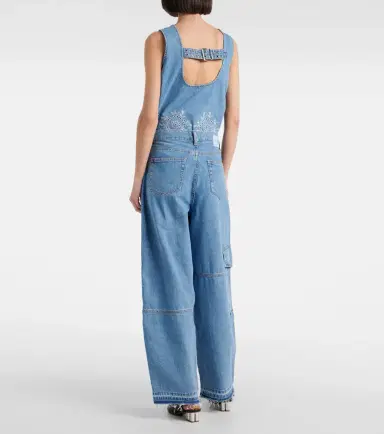 Ganni Broderie anglaise barrel-leg jeans | Thumbnail 4