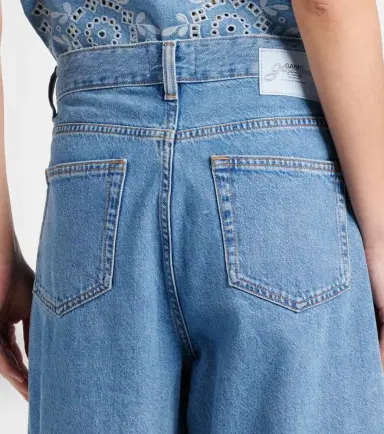 Ganni Broderie anglaise barrel-leg jeans | Thumbnail 5