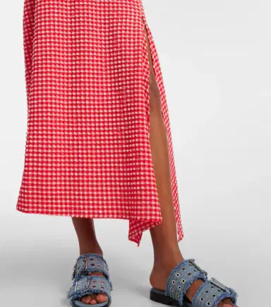 Ganni Seersucker midi dress | Thumbnail 3