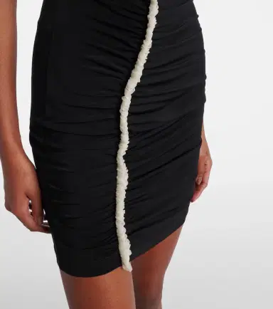 Nensi Dojaka Floral-appliqué asymmetric minidress | Thumbnail 5