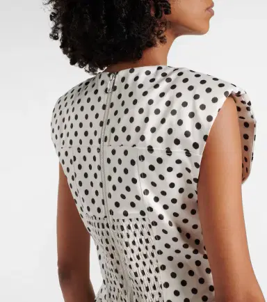 Ganni Polka-dot satin corset dress | Thumbnail 4