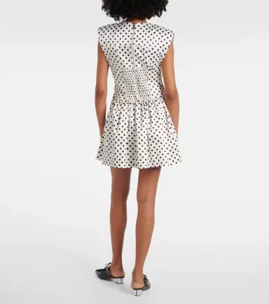 Ganni Polka-dot satin corset dress | Thumbnail 6