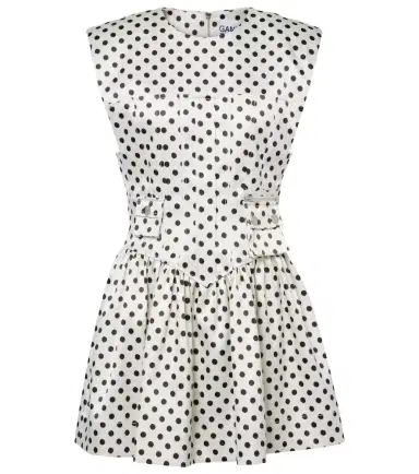 Ganni Polka-dot satin corset dress | Thumbnail 1