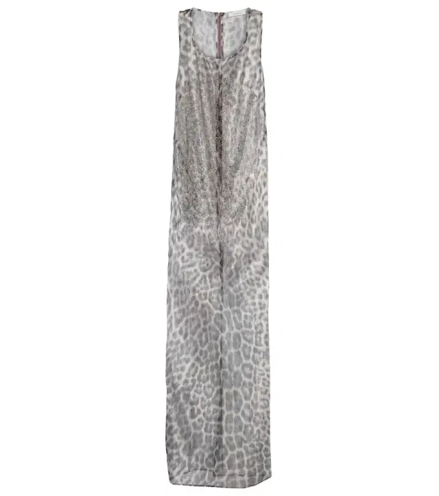 Jacques Wei Crystal-embellished tulle maxi dress