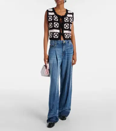 Ganni Pleated wide-leg jeans | Thumbnail 3