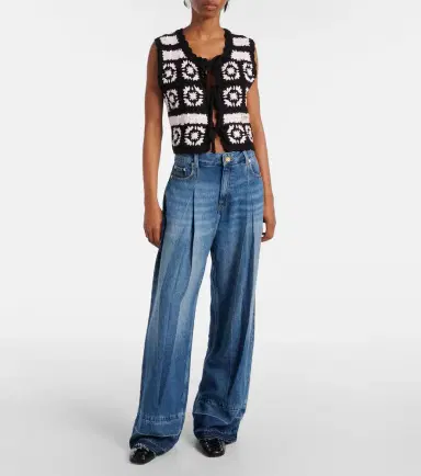 Ganni Pleated wide-leg jeans | Thumbnail 4