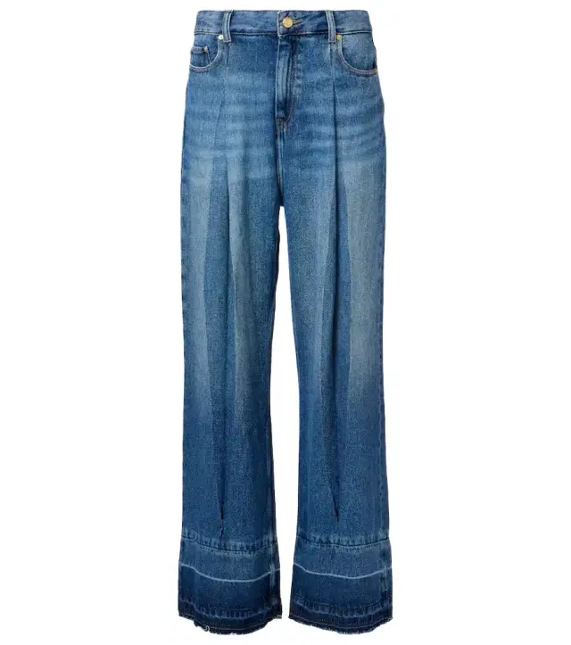 Ganni Pleated wide-leg jeans