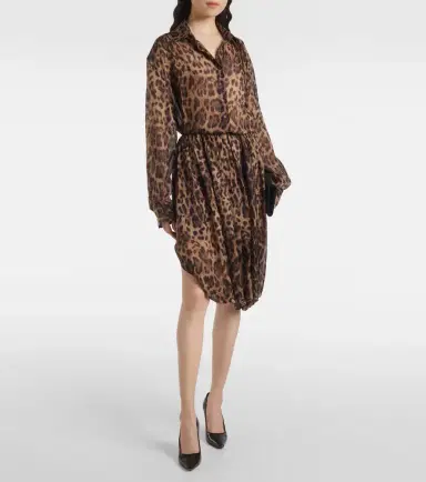 Jacques Wei Leopard-print chiffon midi skirt | Thumbnail 2