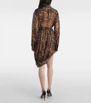 Jacques Wei Leopard-print chiffon midi skirt | Thumbnail 3