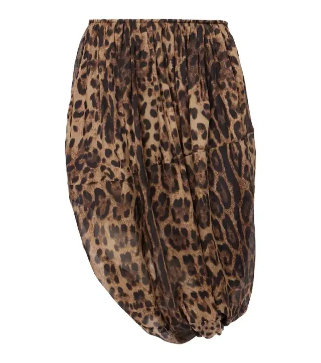 Jacques Wei Leopard-print chiffon midi skirt