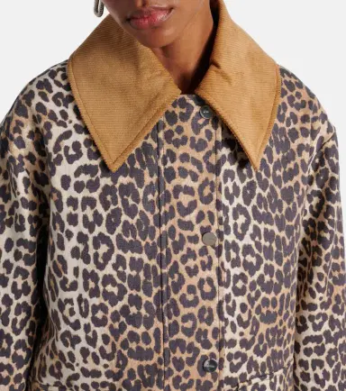 Ganni Leopard-print canvas jacket | Thumbnail 3