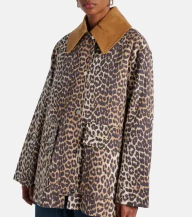 Ganni Leopard-print canvas jacket | Thumbnail 5