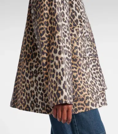 Ganni Leopard-print canvas jacket | Thumbnail 6