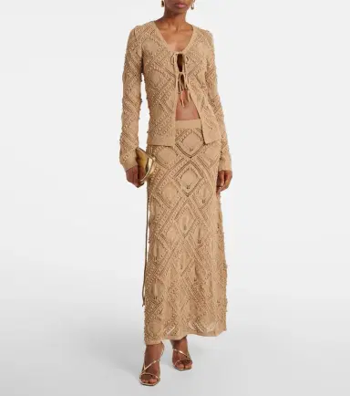 Xu Zhi Crochet lace maxi skirt | Thumbnail 4