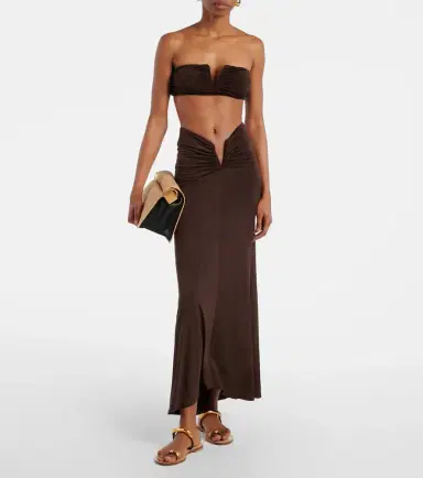 Jade Swim Clara ruched bandeau bikini top | Thumbnail 2