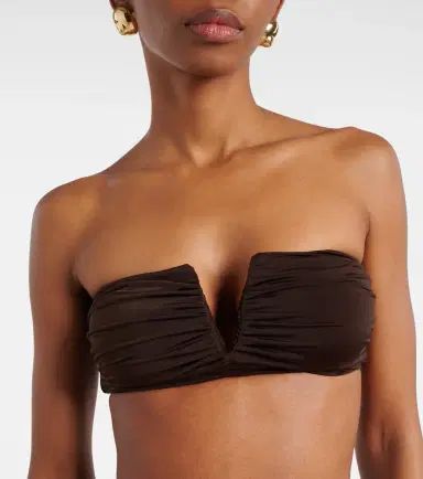 Jade Swim Clara ruched bandeau bikini top | Thumbnail 3