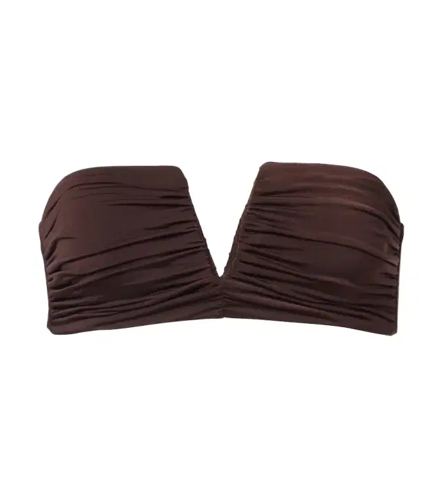 Jade Swim Clara ruched bandeau bikini top