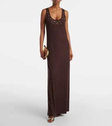 Xu Zhi Embellished wool-blend maxi dress | Thumbnail 5