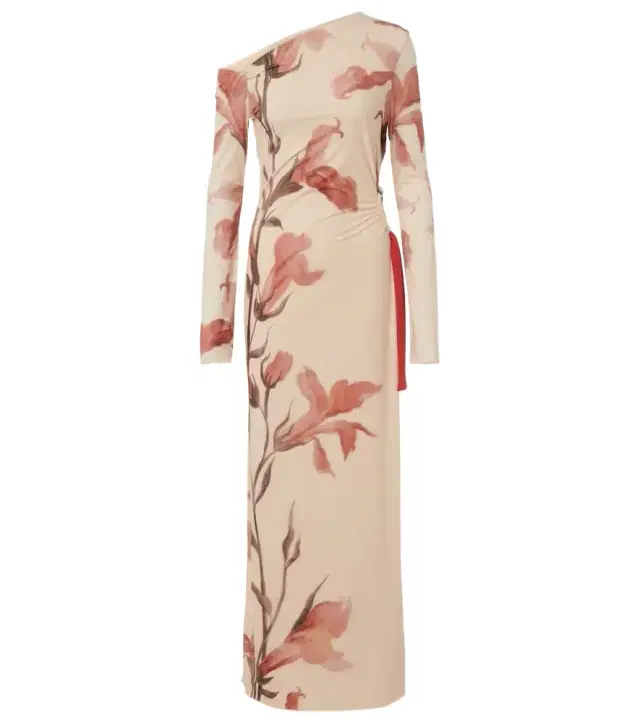 SIR Floral one-shoulder maxi dress