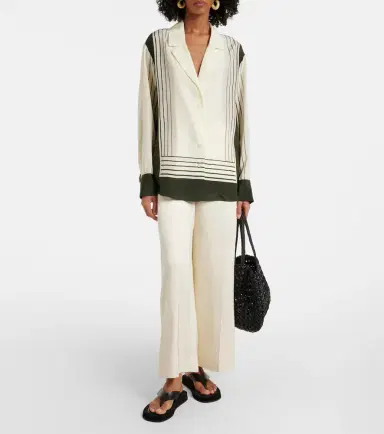 SIR Leilana striped silk crêpe de chine shirt | Thumbnail 2