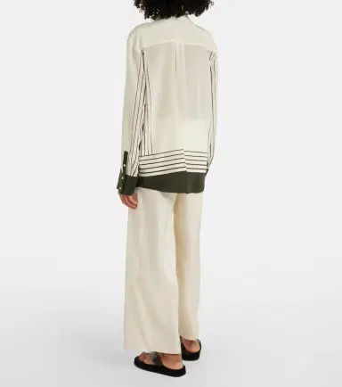SIR Leilana striped silk crêpe de chine shirt | Thumbnail 3