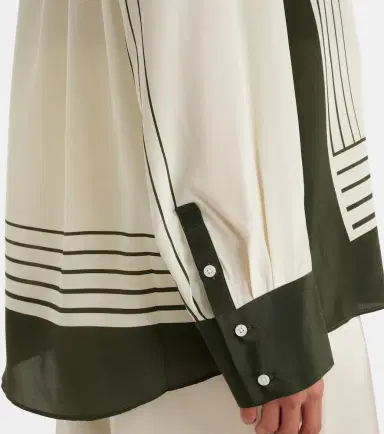 SIR Leilana striped silk crêpe de chine shirt | Thumbnail 4