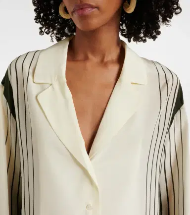 SIR Leilana striped silk crêpe de chine shirt | Thumbnail 5
