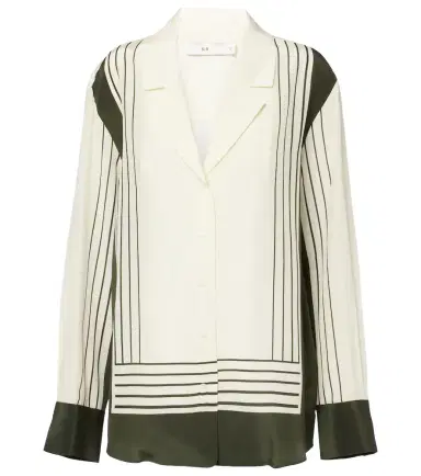 SIR Leilana striped silk crêpe de chine shirt | Thumbnail 1