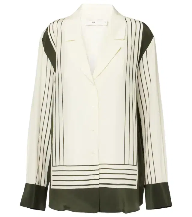 SIR Leilana striped silk crêpe de chine shirt