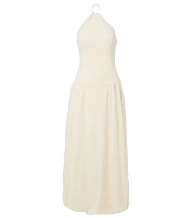 SIR Florent halterneck cotton-blend maxi dress