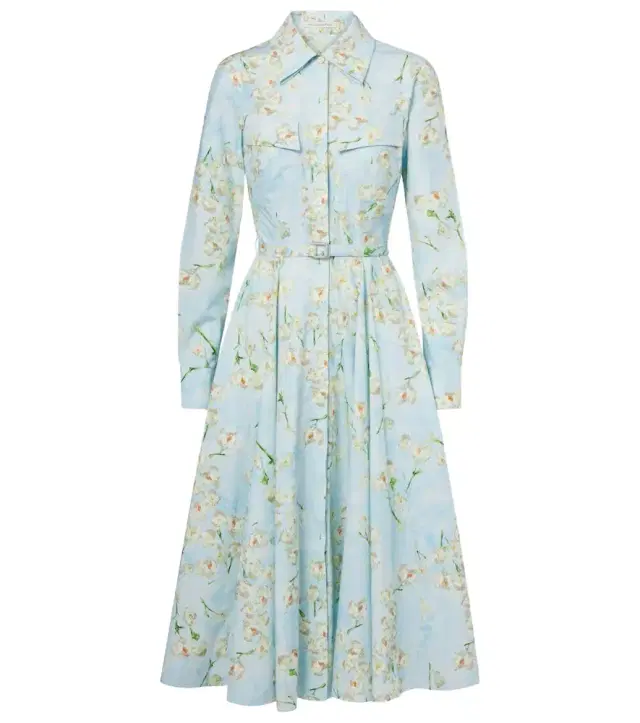 Emilia Wickstead Floral cotton poplin shirt dress