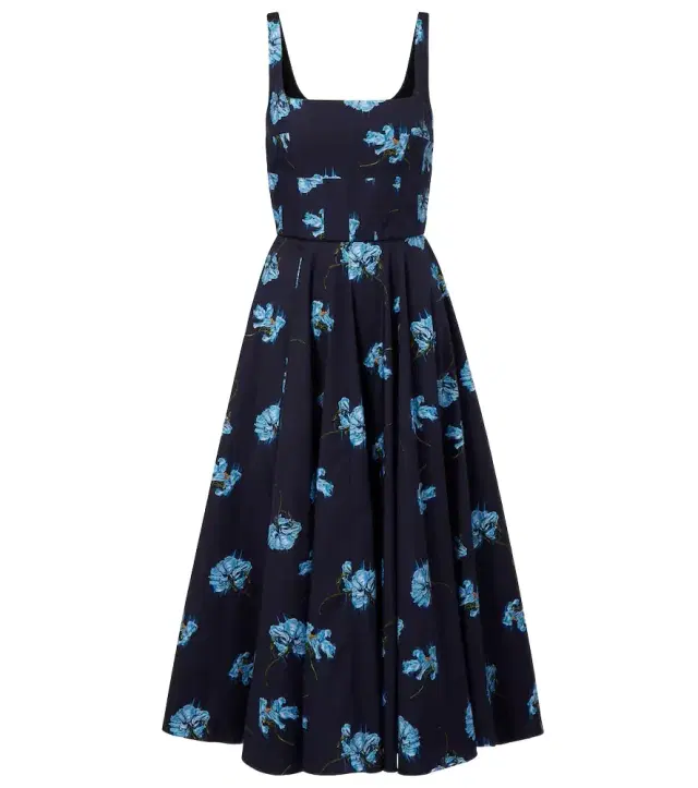 Emilia Wickstead Floral cotton midi dress