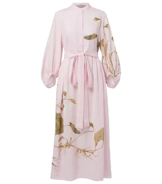 Erdem Printed linen midi dress