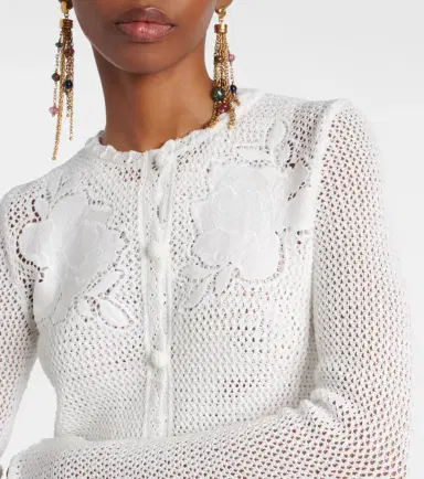 Erdem Embroidered cotton cardigan | Thumbnail 3