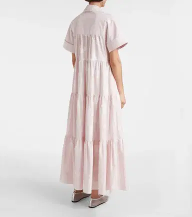 Erdem Embroidered tiered cotton shirt dress | Thumbnail 3