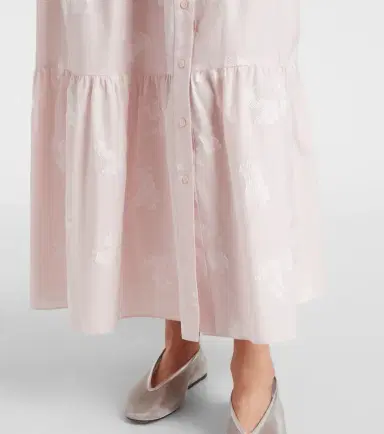 Erdem Embroidered tiered cotton shirt dress | Thumbnail 6