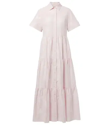 Erdem Embroidered tiered cotton shirt dress | Thumbnail 1
