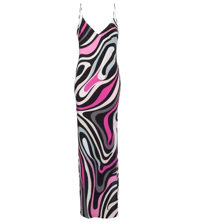 Marmo crêpe de chine slip dress