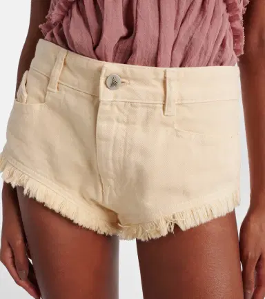 The Attico Fringed cotton canvas shorts | Thumbnail 5