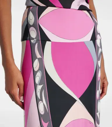 Pucci Marmo jersey satin maxi skirt | Thumbnail 4
