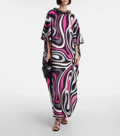 Pucci Marmo silk twill kaftan | Thumbnail 4