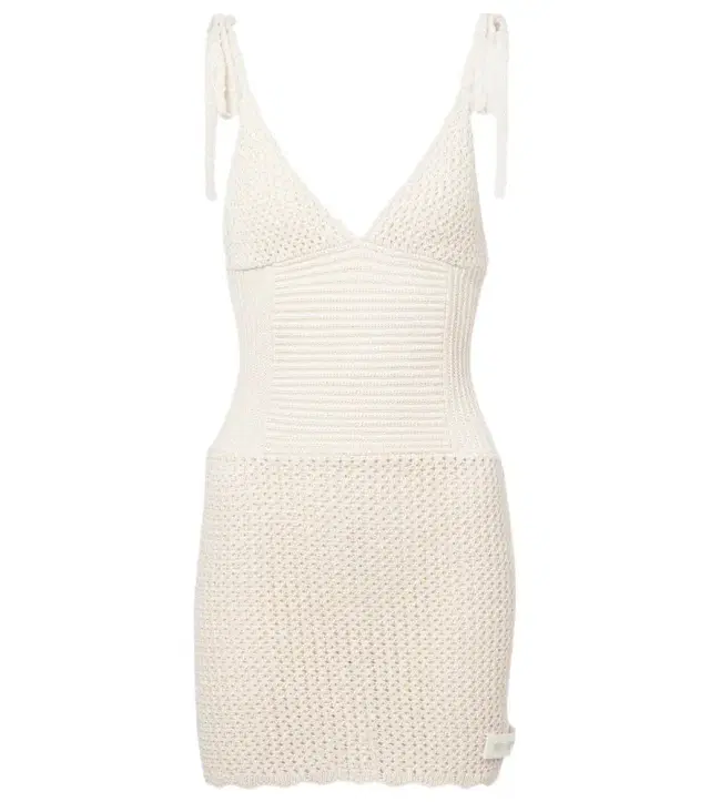 The Attico Knitted cotton minidress