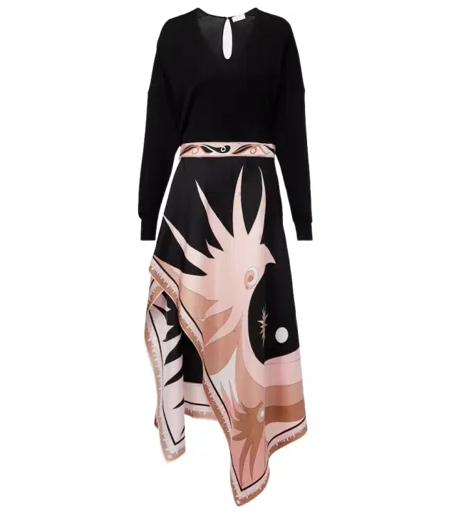 Stella knitted silk-blend midi dress