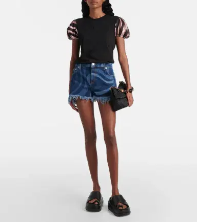 Pucci Iride satin-trimmed cotton top | Thumbnail 2