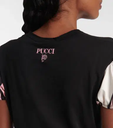 Pucci Iride satin-trimmed cotton top | Thumbnail 4