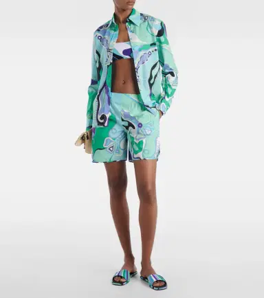 Pucci Orchidee printed cotton shirt | Thumbnail 4
